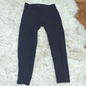 Betabrand Charcoal Pinstripe Trousers